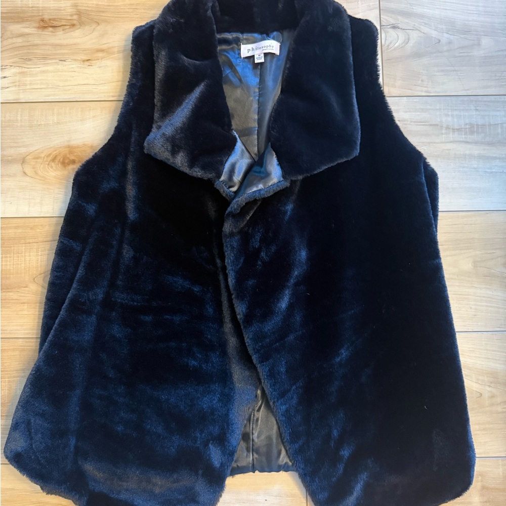 Philosophy Midnight Faux Fur Vest